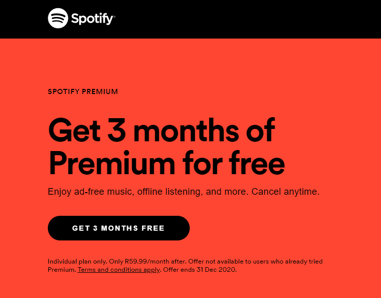 Spotify, Spotify Premium, smetechguru, music streaming, holiday offer
